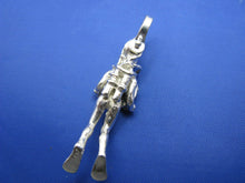 Load image into Gallery viewer, Small Sterling Silver Diver Pendant Holding Small Atocha Sunken Treasure Reproduction Coin