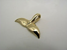 Load image into Gallery viewer, 14k Gold High Polish Small Whale Tail Pendant