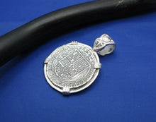 Load image into Gallery viewer, '2 Reale' Ladies Pirate Treasure Coin Replica with Elegant Fancy Bail