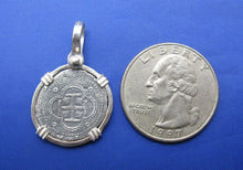 Load image into Gallery viewer, Extra Small Pirate Escudo Reproduction Pendant