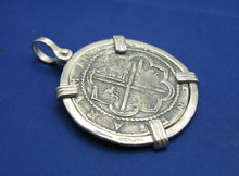 Load image into Gallery viewer, '4 Reale' Large King Shield's Markings Replica Pendant Sterling Silver