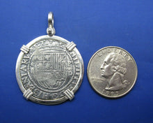 Load image into Gallery viewer, '4 Reale' Large King Shield's Markings Replica Pendant Sterling Silver