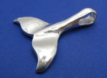 Load image into Gallery viewer, Sterling Silver Whale Tail Slider Pendant