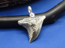 Load image into Gallery viewer, Medium Size Solid  Sterling Silver Hemipristis Shark Tooth Pendant Nautical Jewelry by Crisol
