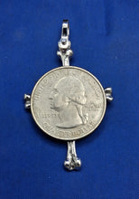 Load image into Gallery viewer, Sterling Silver Unique Lost Pirate Bones Compass Cross Pendant
