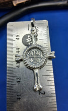 Load image into Gallery viewer, Sterling Silver Unique Cross With Small Atocha Replica Coin Pendant
