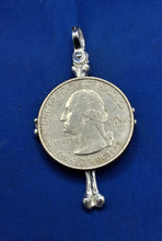 Load image into Gallery viewer, Sterling Silver Unique Cross With Small Atocha Replica Coin Pendant
