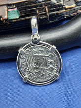 Load image into Gallery viewer, Sterling Silver Replica Atocha Shipwreck Piece of Eight Pirate Coin Pendant
