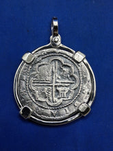 Load image into Gallery viewer, Sterling Silver Atocha Shipwreck Pirate Treasure Coin " 4 Reale" Reproduction Pendant
