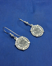Load image into Gallery viewer, Small Atocha Shipwreck Reproduction Coins Pirate Earrings With French Wire
