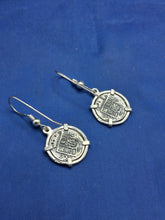 Load image into Gallery viewer, Small Atocha Shipwreck Reproduction Coins Pirate Earrings With French Wire
