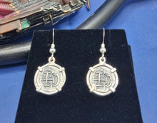 Load image into Gallery viewer, Small Atocha Shipwreck Reproduction Coins Pirate Earrings With French Wire
