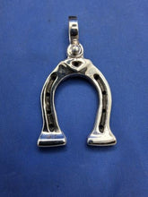 Load image into Gallery viewer, Sterling Silver Large Talisman Shoe Horse Good Luck Amulet Pendant
