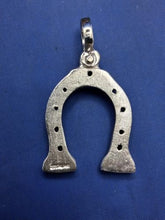 Load image into Gallery viewer, Sterling Silver Large Talisman Shoe Horse Good Luck Amulet Pendant
