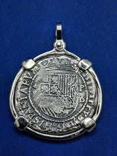 Load image into Gallery viewer, Sterling Silver Atocha Shipwreck Cob Pirate Treasure Coin " 4 Reale" Reproduction Pendant
