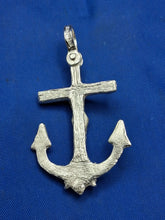 Load image into Gallery viewer, Sterling Silver Memento Mori Anchor Cross with Jesus and Skull Pendant
