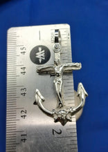 Load image into Gallery viewer, Sterling Silver Memento Mori Anchor Cross with Jesus and Skull Pendant
