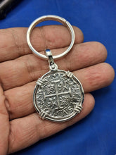 Load image into Gallery viewer, Sterling Silver Atocha Shipwreck 8 Reale Replica Pirate Coin Unique Key Chain
