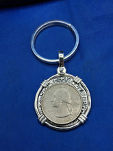 Load image into Gallery viewer, Sterling Silver Atocha Shipwreck 8 Reale Replica Pirate Coin Unique Key Chain
