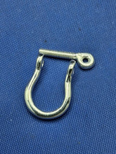 Load image into Gallery viewer, Small Sterling Silver 11mm Pirate Shackle latch Handmade by Crisol Jewelry
