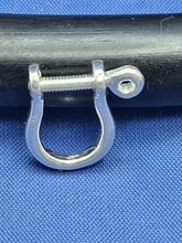 Load image into Gallery viewer, Small Sterling Silver 11mm Pirate Shackle latch Handmade by Crisol Jewelry
