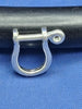 Small Sterling Silver 11mm Pirate Shackle latch Handmade by Crisol Jewelry
