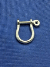 Load image into Gallery viewer, Small Sterling Silver 11mm Pirate Shackle latch Handmade by Crisol Jewelry
