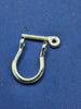 Small Sterling Silver 11mm Pirate Shackle latch Handmade by Crisol Jewelry