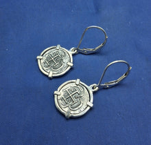 Load image into Gallery viewer, Small Atocha Shipwreck Reproduction Coins Pirate Earrings With Lever Backs
