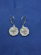 Load image into Gallery viewer, Sterling Silver Small Atocha Shipwreck Reproduction Coins With Lever Backs Earrings

