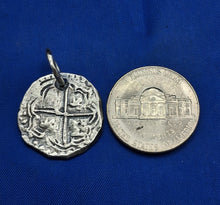 Load image into Gallery viewer, Sterling Silver Atocha Shipwreck Replica Coin With Jump Ring Pendant
