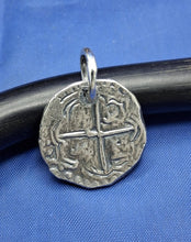 Load image into Gallery viewer, Sterling Silver Atocha Shipwreck Replica Coin With Jump Ring Pendant
