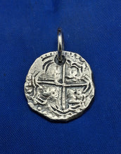 Load image into Gallery viewer, Sterling Silver Atocha Shipwreck Replica Coin With Jump Ring Pendant
