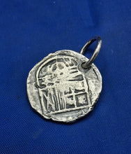 Load image into Gallery viewer, Sterling Silver Atocha Shipwreck Replica Coin With Jump Ring Pendant

