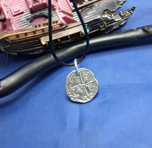 Load image into Gallery viewer, Sterling Silver Atocha Shipwreck Replica Coin With Jump Ring Pendant

