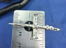 Load image into Gallery viewer, Sterling Silver Unique Artisan Handcrafted Nail Design Cross
