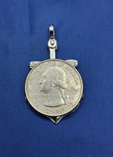 Load image into Gallery viewer, Sterling Silver Wood Design Cross Anchor Pendant
