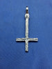 Sterling Silver Cross of Saint Peter Unique Artisan Handcrafted wood Design Cross Pendant