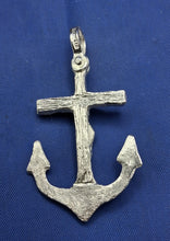 Load image into Gallery viewer, Sterling Silver Cross Anchor With Jesus Pendant
