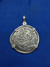 Load image into Gallery viewer, Sterling Silver Atocha Treasure Replica Pirate Coin Spanish Cob Pendant
