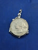 Sterling Silver Anchor With Rope Small Reproduction Atocha Shipwreck Coin Pendant.