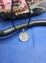 Load image into Gallery viewer, Sterling Silver Small Atocha Shipwreck Replica Coin With Jump Ring Charm

