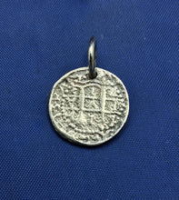 Load image into Gallery viewer, Sterling Silver Small Atocha Shipwreck Replica Coin With Jump Ring Charm
