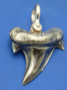Medium Solid .925 Sterling Silver Curved Spiked Arrowhead Shark Tooth Pendant Nautical Jewelry by Crisol