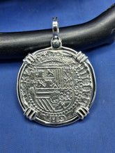Load image into Gallery viewer, Sterling Silver Atocha Shipwreck Cob  " Four Reale" Toston Treasure Coin Reproduction Pendant
