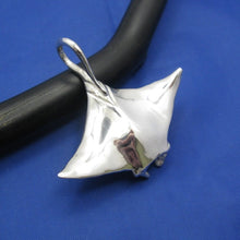 Load image into Gallery viewer, Large High Polish Sterling Silver Manta Ray Pendant
