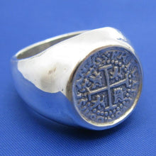 Load image into Gallery viewer, Wide High Polish Bezel Set Sterling Silver Men&#39;s Atocha Replica Shipwreck Coin Ring
