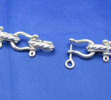 Load image into Gallery viewer, Sterling Silver 11mm Nautical Shackle Mariner Link Chain Necklace
