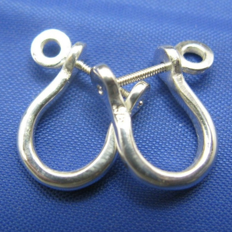 Small Sterling Silver Pirate Shackle Earring Pair Handmade by Crisol Jewelry