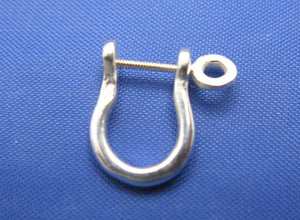 Small Single Sterling Silver Pirate Shackle Earring